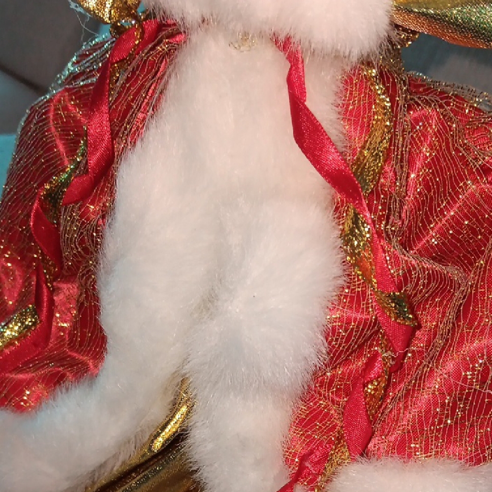 Gold and Red Angel Tree Topper - Picture 4 of 5